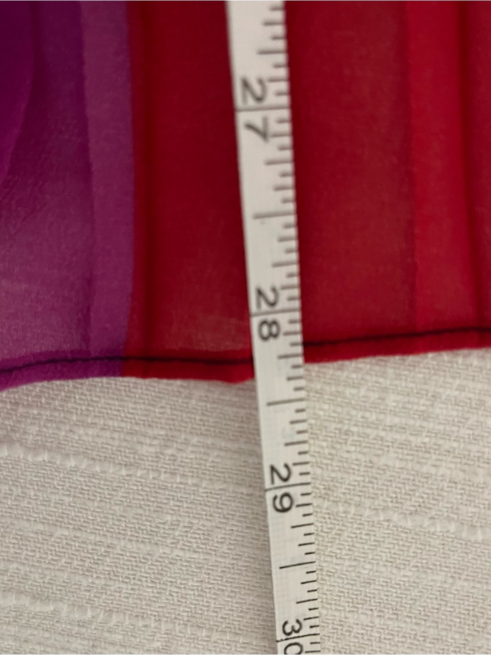 J Crew Multicolor Pleated Midi Skirt - Navy Waistband - Picture 5 of 5
